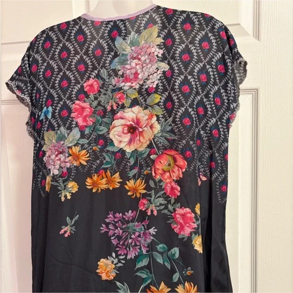 Johnny Was Dress Silk Mystic Midi Dress size Small - Picture 8 of 16